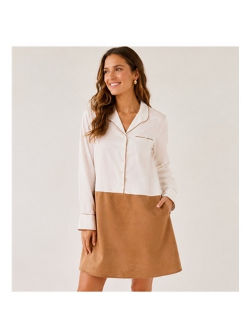 Tuckernuck Delfina Faux Suede Shirtdress